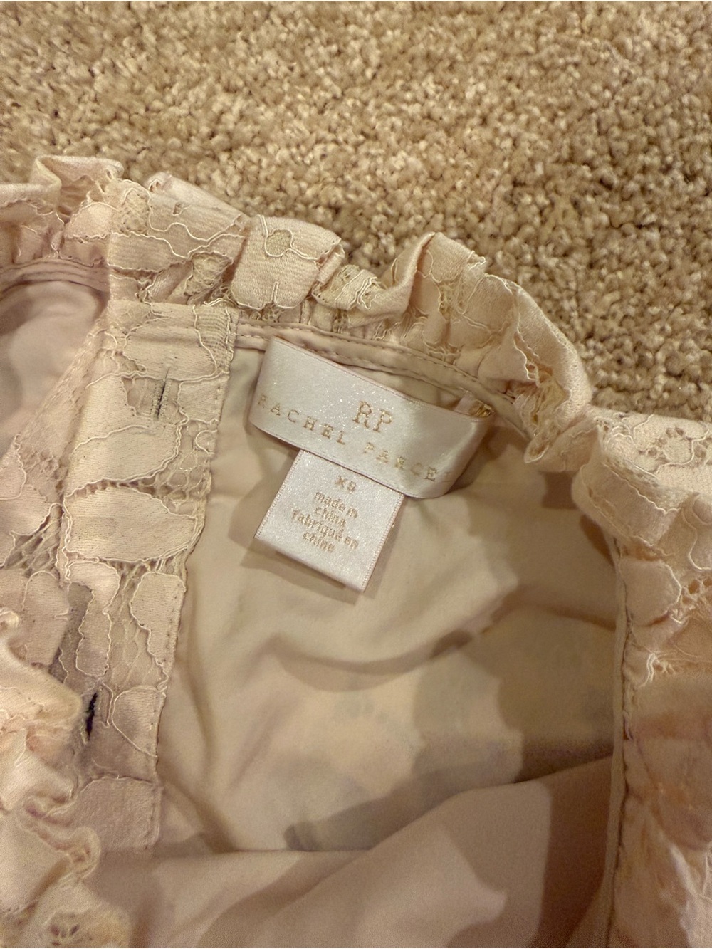 Rachel Parcell Ruffle Neck Lace Top - Picture 3 of 3